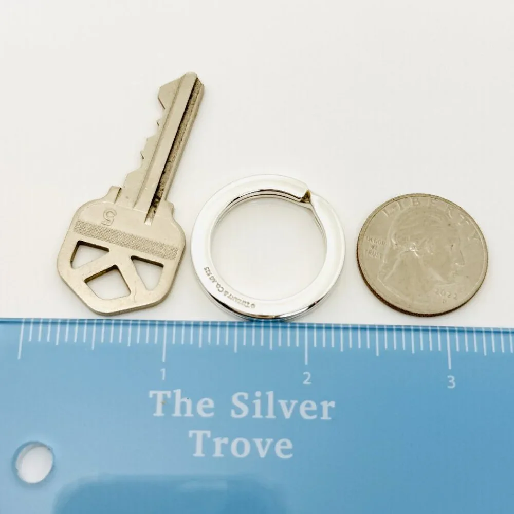 Tiffany & Co Heavy Thick Key Ring in Sterling Silver Keyring
